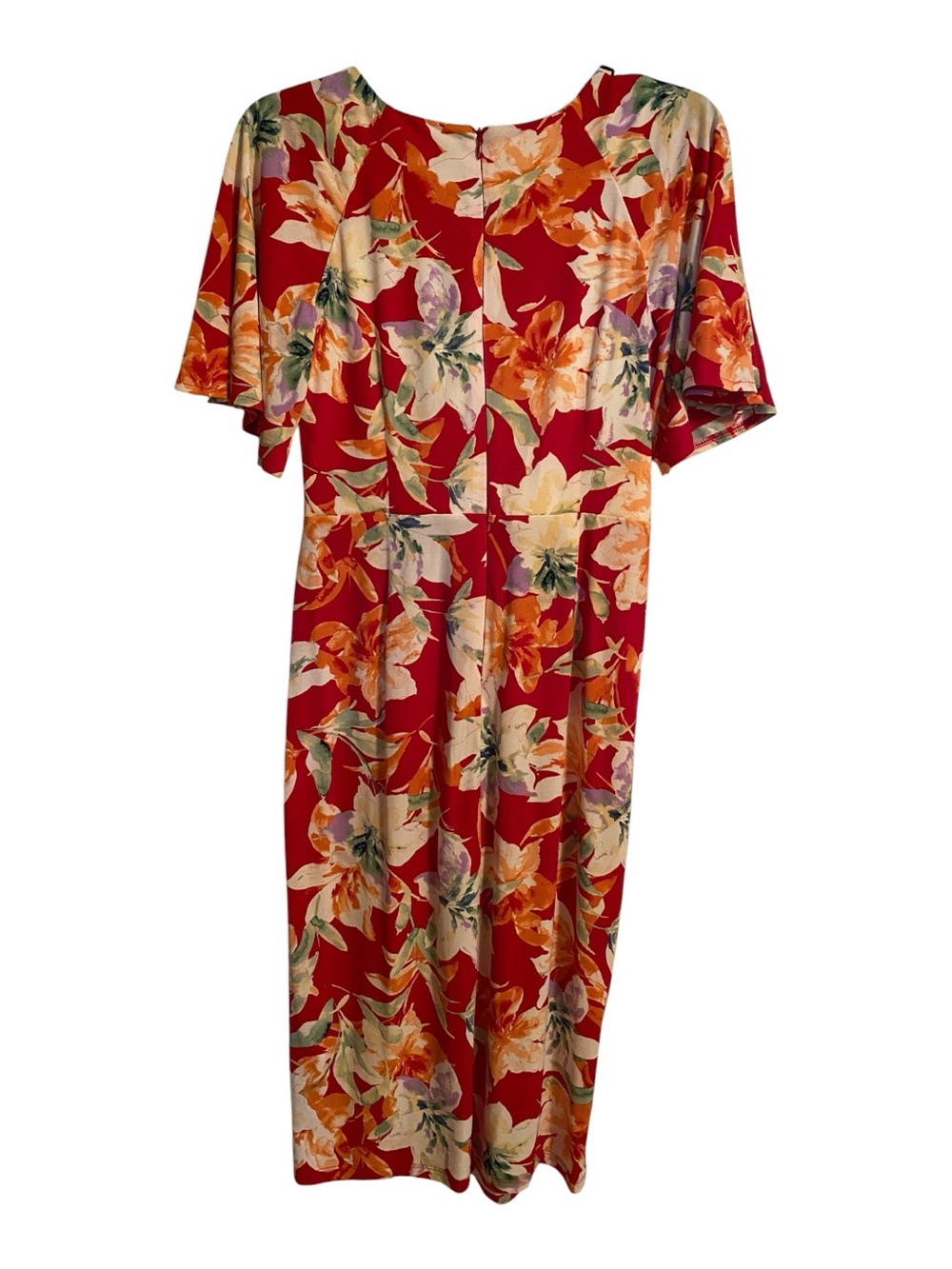 Beautiful Maggy London Multi Color Floral Midi Dress, Size 2 - Picture 2 of 10